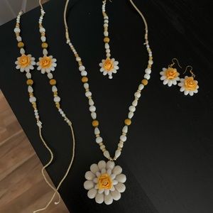 Flower Indian pithi haldi jewelry